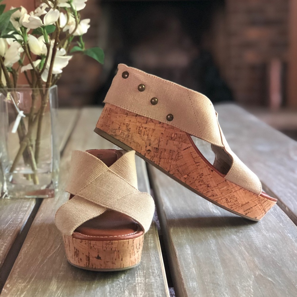 Sahalie Cork Bottom Wedge Sandal